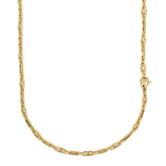 PLATTENKETTE STEIGBÜGELKETTE GOLDKETTE 3,00MM 585 GOLD - IDENTIM®