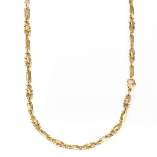 PLATTENKETTE STEIGBÜGELKETTE GOLDKETTE 5,50MM 585 GOLD - IDENTIM®