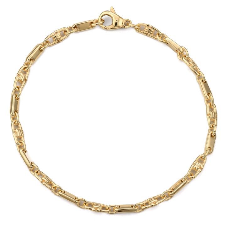 PŁYTKA STRZEMIĄCZKA ZŁOTA BRANSOLETKA 3,00MM 585 ZŁOTA - IDENTIM®