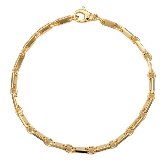 PLATE GOLD BRACELET 3,00MM 585 GOLD - IDENTIM®
