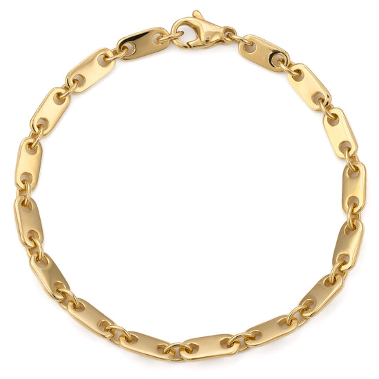 PLATE GOLD BRACELET 5,50MM 585 GOLD - IDENTIM®