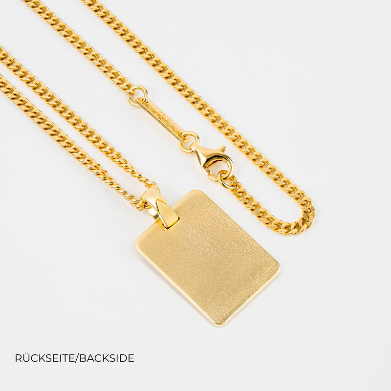 Wisiorek prostokątny z grawerem, matowy