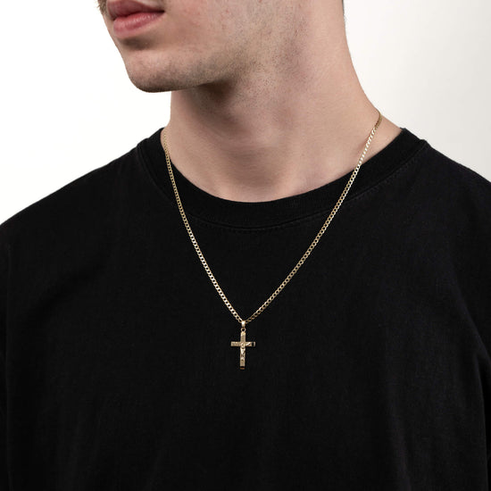 KREUZ KRUZIFIX HALSKETTE 585 GOLD - IDENTIM®