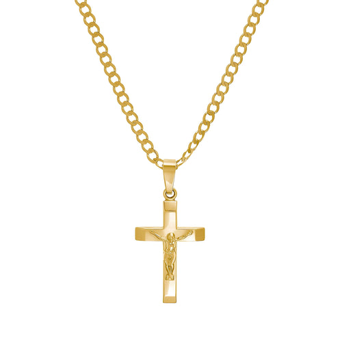 KRUIS KRUISBEELD KETTING 333 GOUD