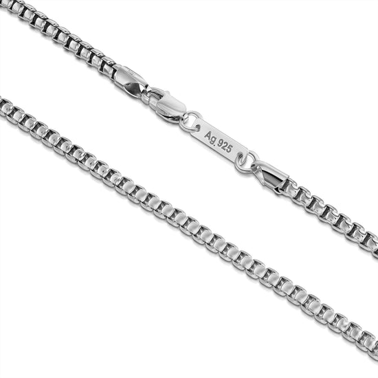 VENEZIANERKETTE 925 SILBER RHODINIERT 3,30MM - IDENTIM®