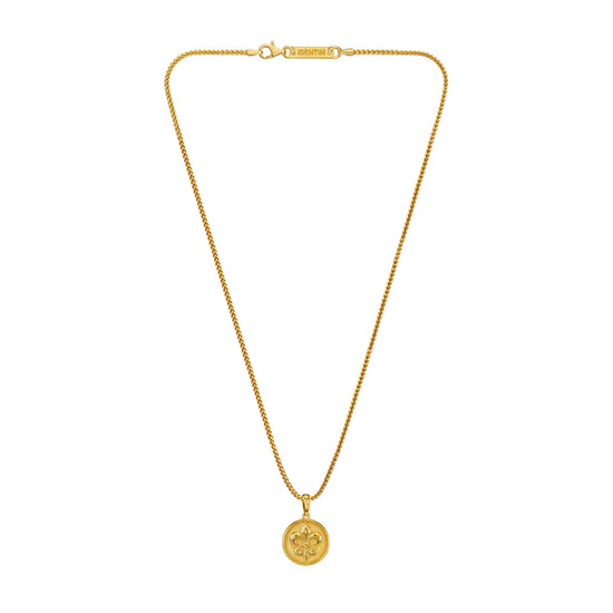 LILIEN HALSKETTE 925 SILBER 18 KARAT VERGOLDET - IDENTIM®