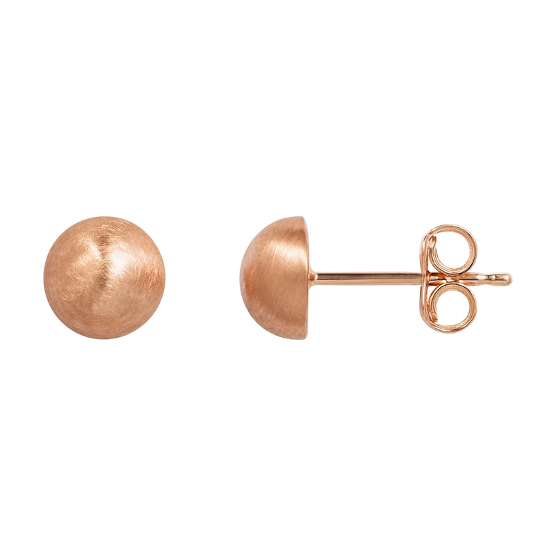 OHRSTECKER HALBKUGEL PAAR 585 ROSEGOLD