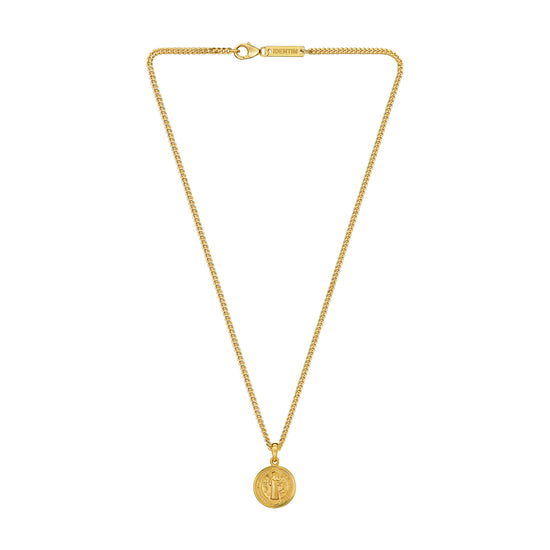 BENEDICTUS NECKLACE 925 SILVER 18 CARAT GOLD PLATED - IDENTIM®