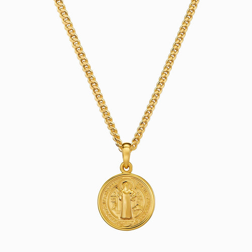 BENEDICTUS NECKLACE 925 SILVER 18 CARAT GOLD PLATED