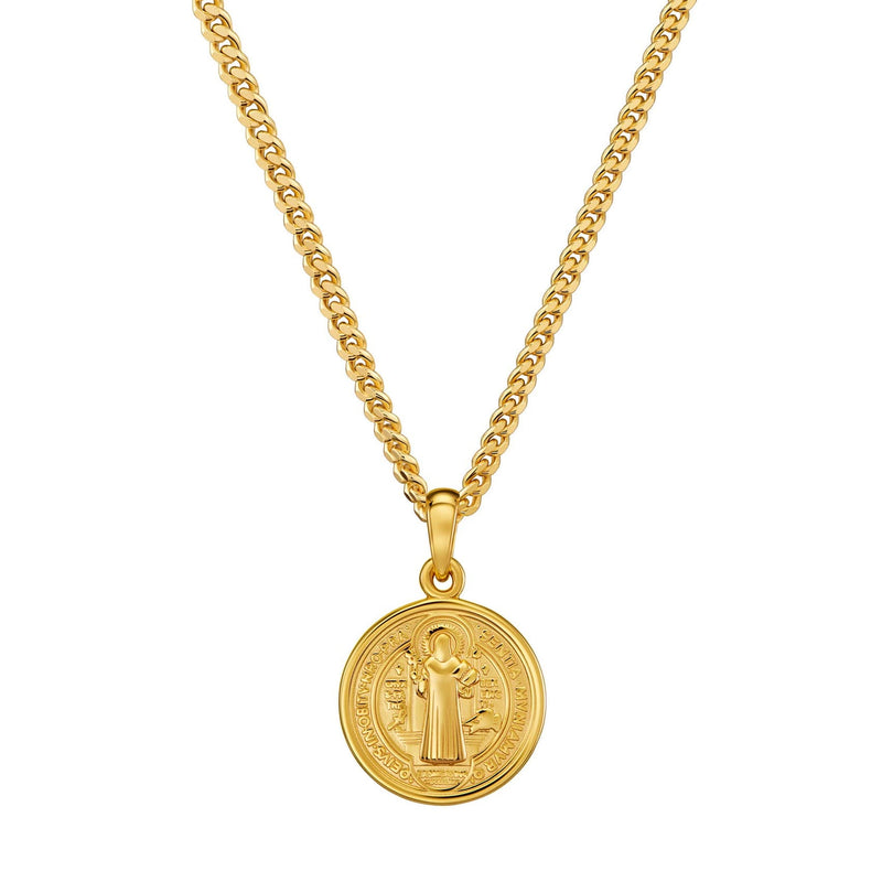 BENEDICTUS COLLIER 925 ZILVER 18 KARAAT VERGULD