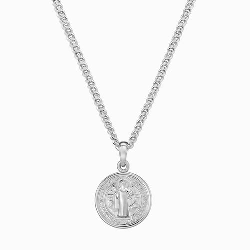 BENEDICTUS NECKLACE 925 SILVER RHODIUM-PLATED