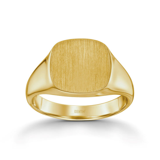 Brushed Square Men's Signet Ring