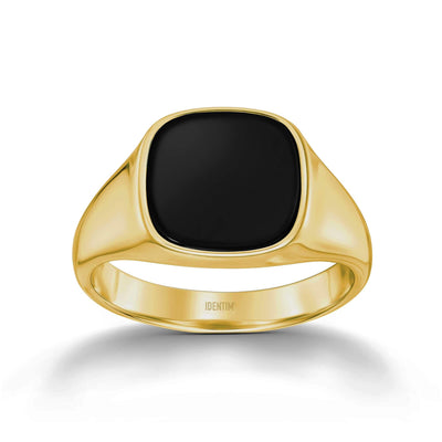 SIEGELRING ONYX SQUARE 585, 750 GOLD