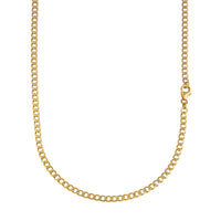 Gold Curb Chain, 4.00 mm