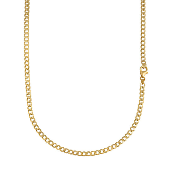 Gold Curb Chain, 4.00 mm