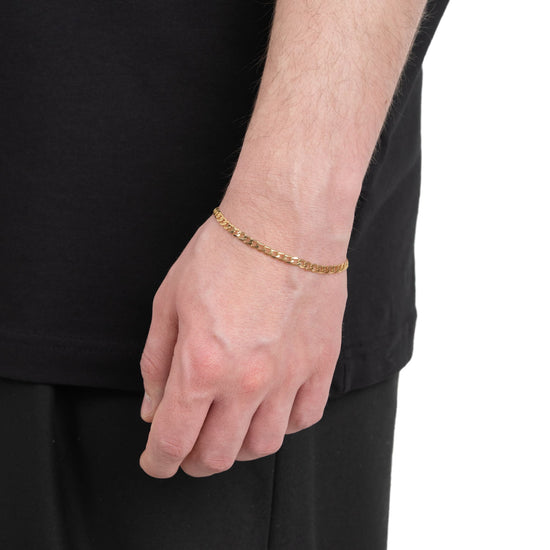 Link Bracelet, Gold Bracelet, 4.00 mm