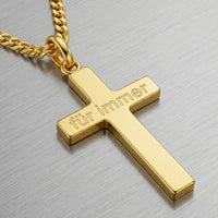 Cross Necklace Engraved Pendant Polished Personalized - 3