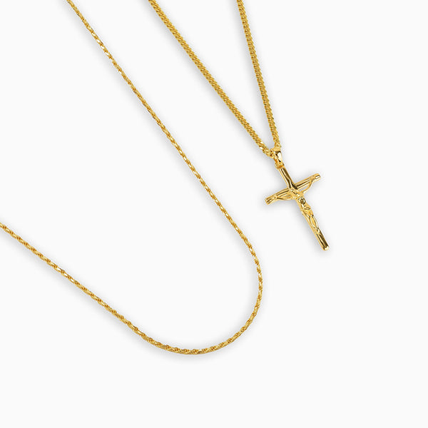 CROSS NECKLACE AND CORD NECKLACE SET