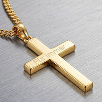 Cross Necklace Engraved Pendant Polished Personalized - 3
