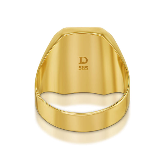 SIGNET RING ONYX OCTAGON 585 GOLD - IDENTIM®