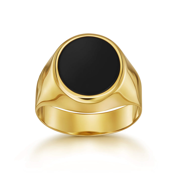 Oval Onyx Signet Ring in Gold