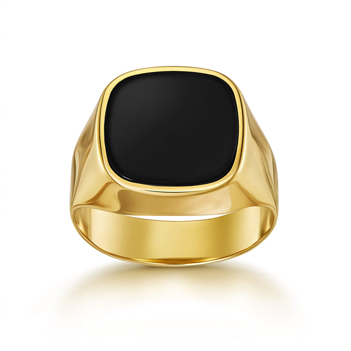 Onyx Signet Ring, Gold Ring