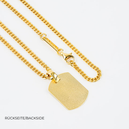 Engraved Dog Tag Necklace Pendant