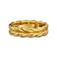 BRAIDED RING 925 SILVER 18 CARAT GOLD PLATED - IDENTIM®