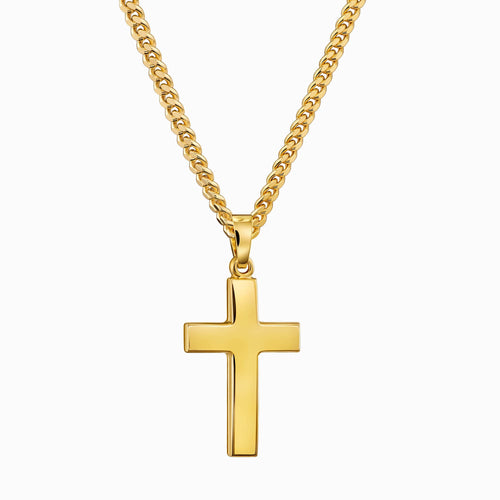 KREUZ HALSKETTE 925 SILBER 18 KARAT VERGOLDET