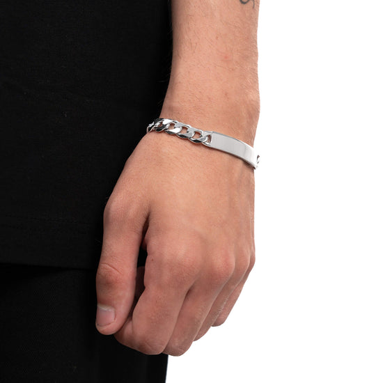 ID-ARMBAND PANZER 925 SILBER RHODINIERT - IDENTIM®