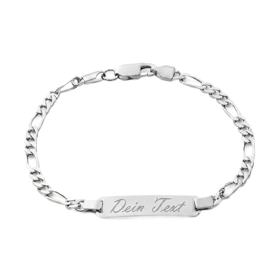 Engraving bracelet Engraving plate Figaro ID bracelet