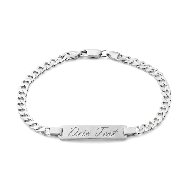 Gravurarmband Gravurplatte Panzer ID-Armband Mattiert
