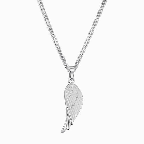 WING NECKLACE 925 SILVER RHODIUM PLATED