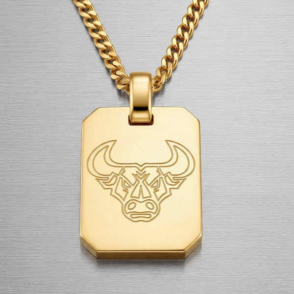 Engraved Octagon Necklace Pendant - Personalize - 2