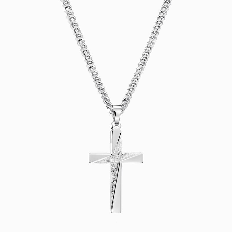 KRUIS KETTING 925 ZILVER GERHODINEERD