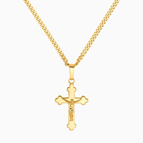 CROSS CRUCIFIX NECKLACE 333 GOLD