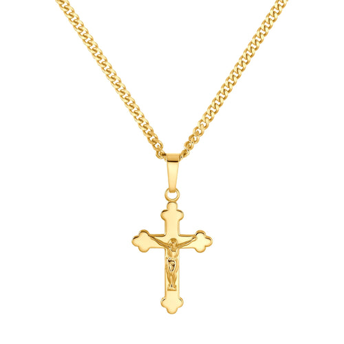 KRUIS KRUISBEELD KETTING 333 GOUD