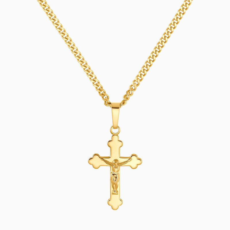 CROSS CRUCIFIX NECKLACE 333 GOLD
