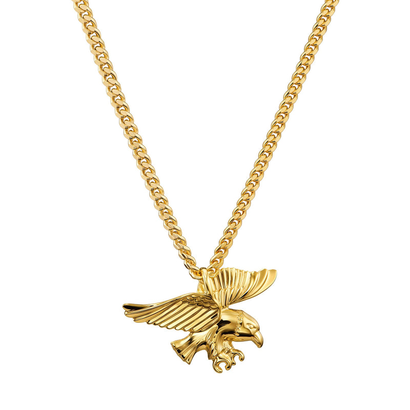 ADELAAR COLLIER 925 ZILVER 18 KARAAT VERGULD