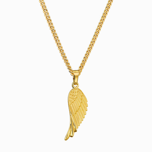 WING NECKLACE 925 SILVER 18 CARAT GOLD PLATED