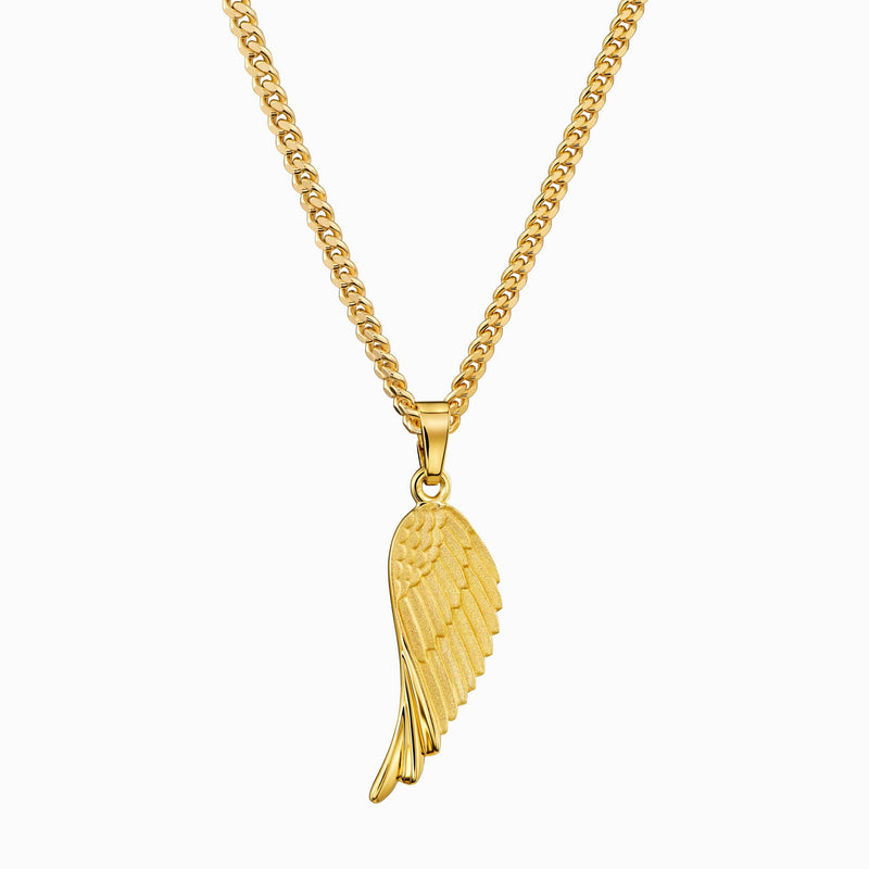 WING NECKLACE 925 SILVER 18 CARAT GOLD PLATED