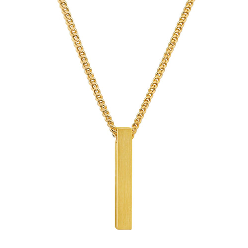 BAR COLLIER 925 ZILVER 18 KARAAT VERGULD