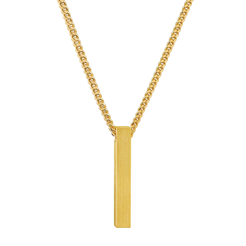 BAR COLLIER 925 ZILVER 18 KARAAT VERGULD