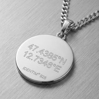 Compass Necklace Pendant Engraving Personalization - 1