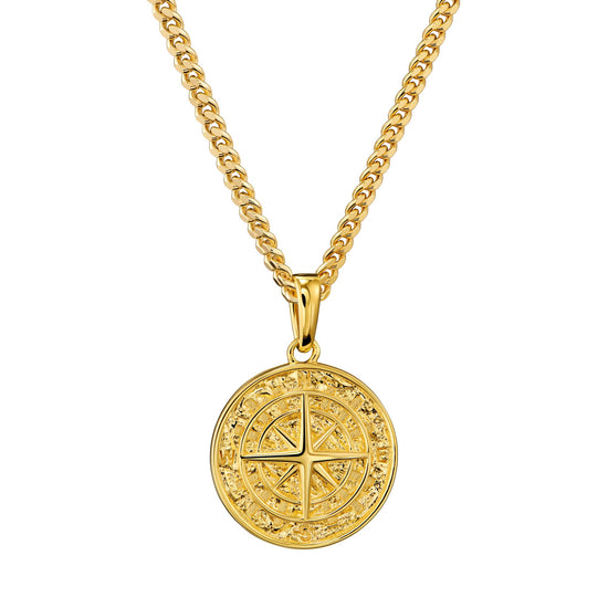 Compass Necklace Pendant Engraving