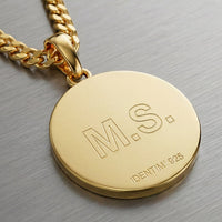 Compass Necklace Pendant Engraving Personalization - 3