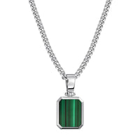 Malachite Octagon Necklace Engraving