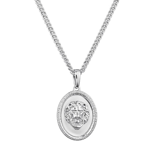 LEEUWEN COLLIER 925 ZILVER GERHODINEERD