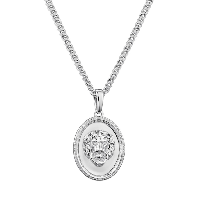 LEEUWEN COLLIER 925 ZILVER GERHODINEERD