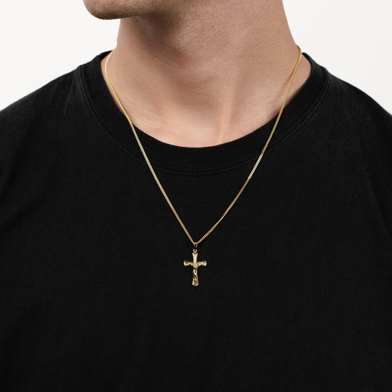 KREUZ KRUZIFIX HALSKETTE 333 GOLD - IDENTIM®